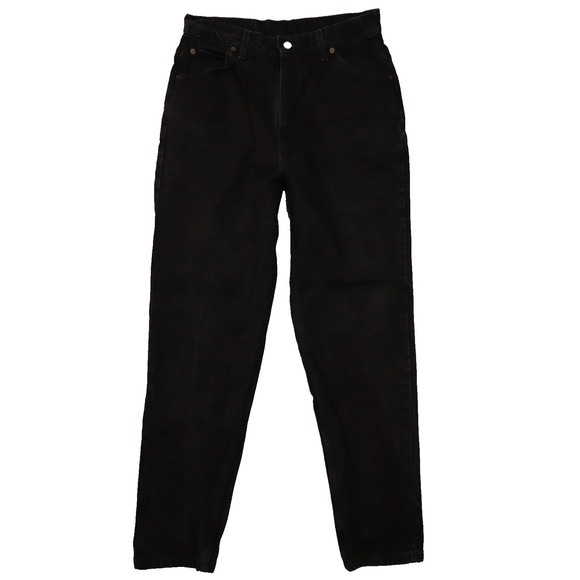 Vintage 1995 Levi's 921 Tapered Fit Orange Tab Black Denim Jeans size 14M 30x30 - Picture 1 of 9